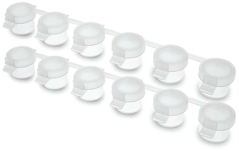 Color Factory Empty Paint Pots 2.5ml 2/Pkg 6-Pot Strips