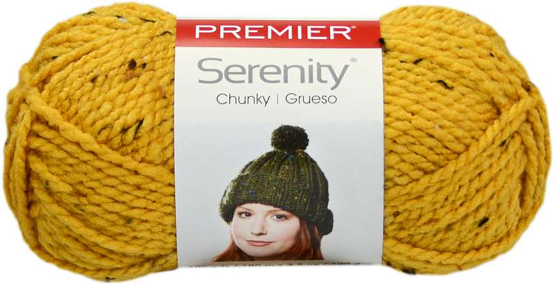 Premier Yarns Serenity Chunky Tweed Yarn Mustard