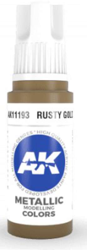 Rusty Gold Metallic 3G Acrylic Paint 17ml Bottle