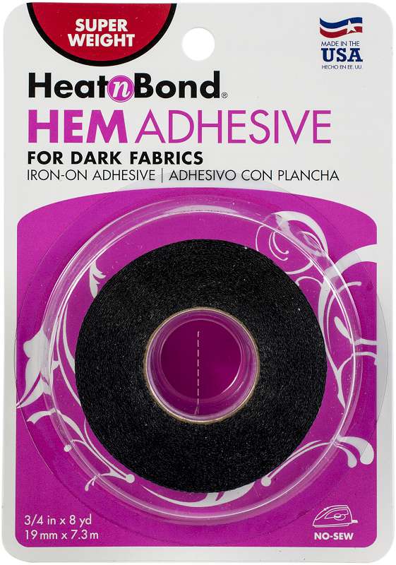 HeatnBond Hem Iron-On Adhesive for Dark Fabrics-Super .75"X8yd