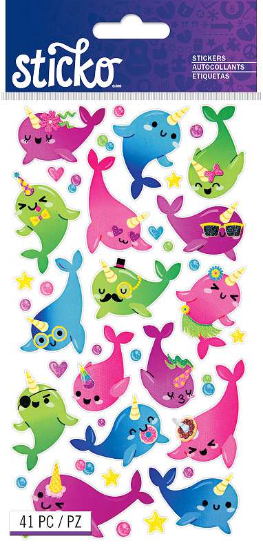 Sticko Stickers Funny Narwahls