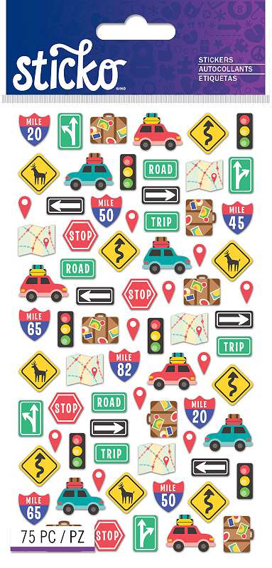 Sticko Stickers Mini Road Trip Travel Icons