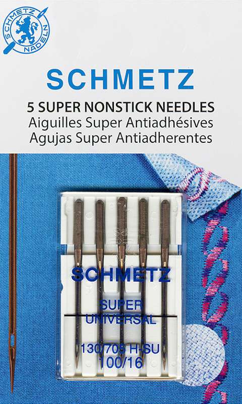 Schmetz Super Nonstick Machine Needles Size 100/16 5/Pkg