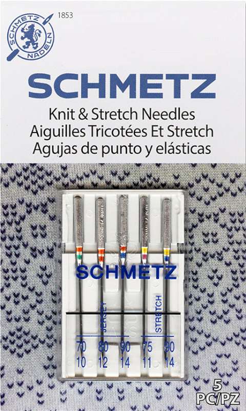 Schmetz Knit & Stretch Needles Assorted 5/Pkg