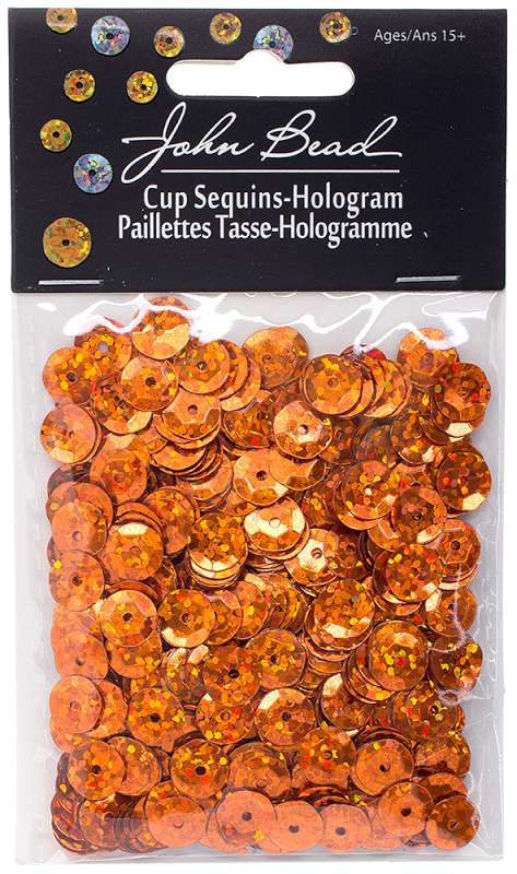 Round Sequins 8mm 850/Pkg Orange
