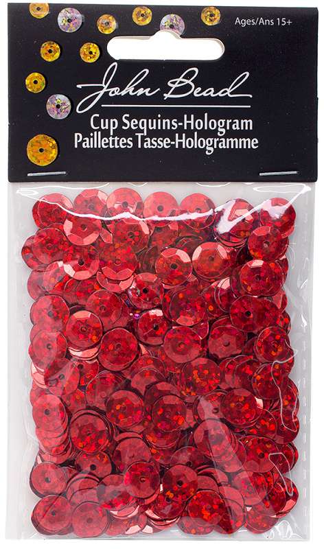 Round Sequins 8mm 850/Pkg Red