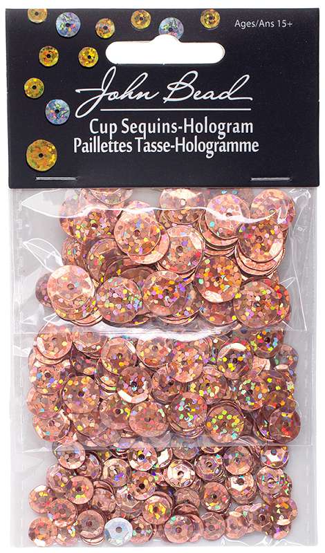 Round Sequins 6mm, 8mm And 10mm 700/Pkg Peach