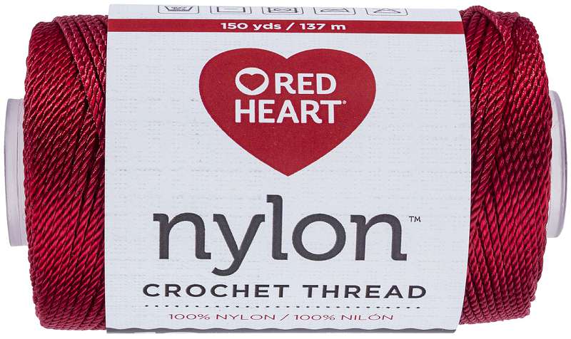 Red Heart Nylon Crochet Thread Size 18 Red
