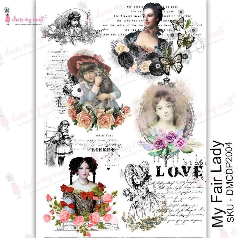 Dress My Craft Transfer Me Sheet A4 My Fair Lady