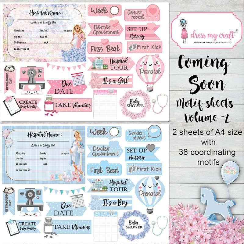 Dress My Craft Image Sheet 240gsm A4 2/Pkg Coming Soon #2