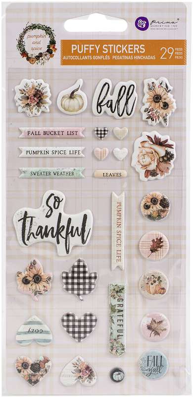 Pumpkin & Spice Puffy Stickers 29/Pkg  
