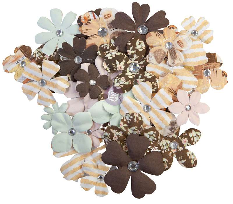 Prima Marketing Mulberry Paper Flowers Nogal/Golden Desert