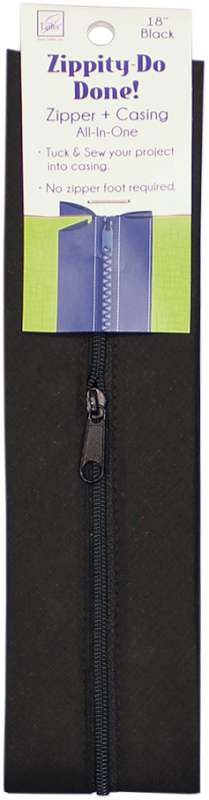 June Tailor Zippity-Do-Done Zipper 18" Black