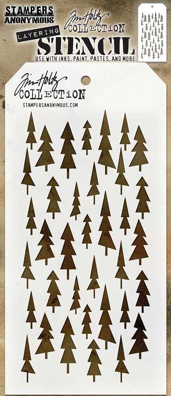 Tim Holtz Layered Stencil 4.125"X8.5" Tree Lot