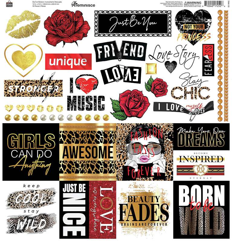 Reminisce Custom Cardstock Stickers 12"X12" Fashion Week