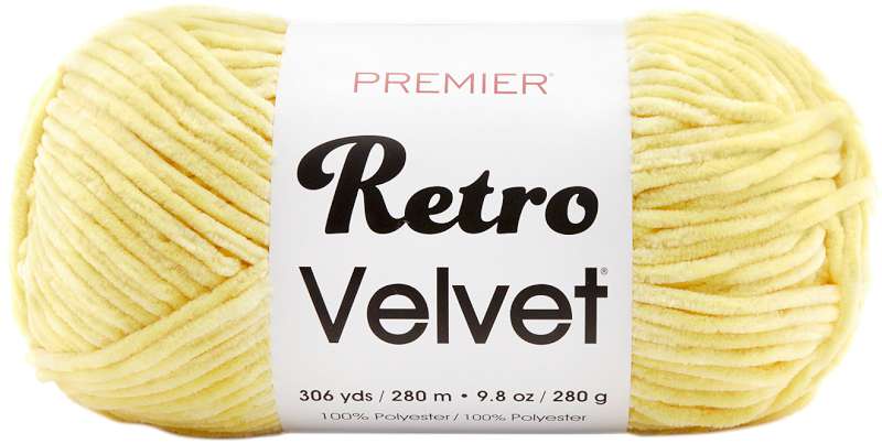 Premier Yarns Retro Velvet Yarn Yellow