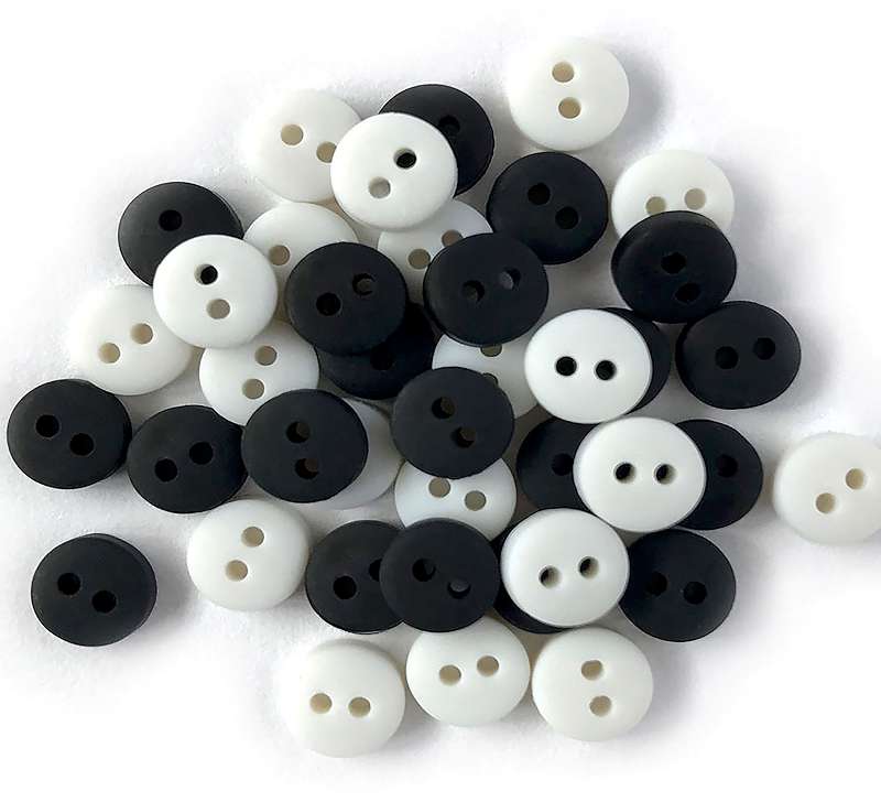 Buttons Galore Tiny Buttons Black And White