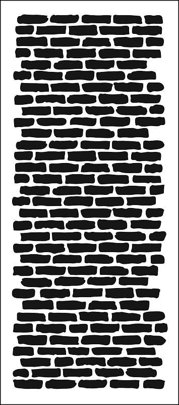 Crafter's Workshop Slimline Stencil 4"X9" Bricks Vertical