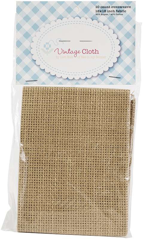 Riley Blake Vintage Cloth 10 Count-18"X18" Oatmeal