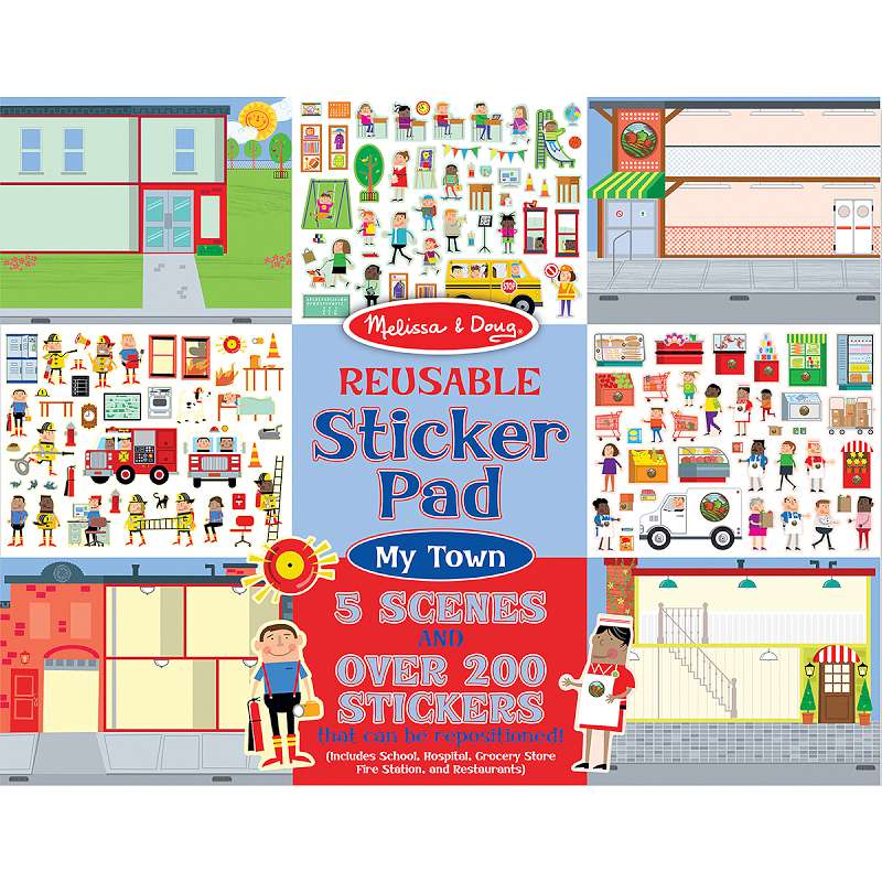 Reusable Sticker Pad My Town