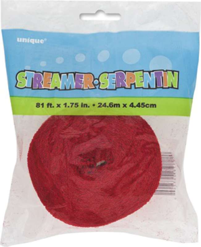 Crepe Streamer 81' Red