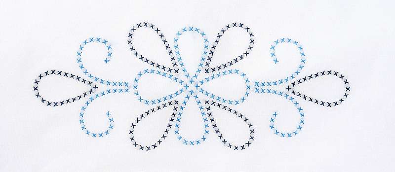 Jack Dempsey Stamped Pillowcases W/White Perle Edge 2/Pkg XX Design