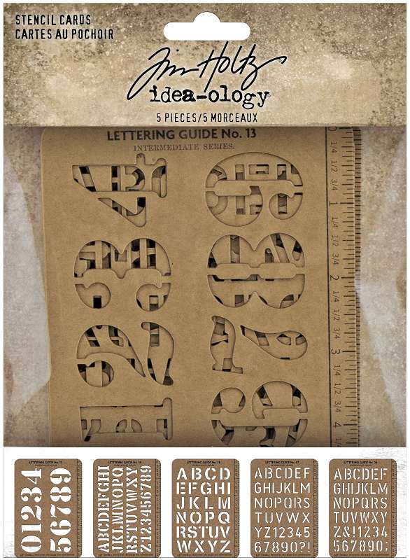 Idea-Ology Stencil Cards 5.375"X3.75" 5/Pkg  