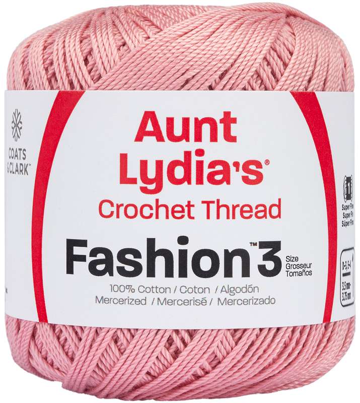 Aunt Lydia's Fashion Crochet Thread Size 3 Soft Mauve
