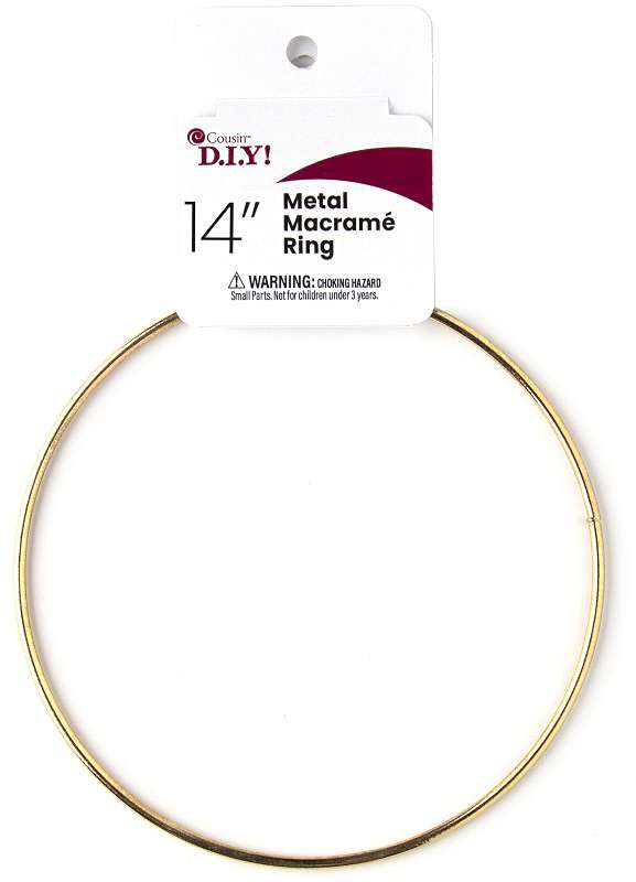 Metal Macrame Ring 14" Gold
