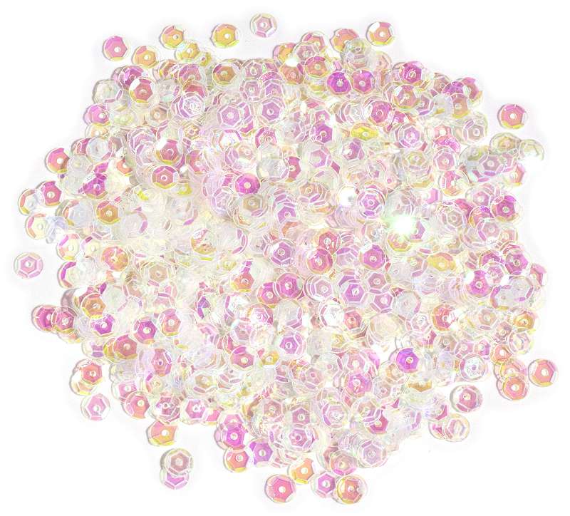 Cupped Sequins  Crystal Iridescent, 5mm 800/Pkg