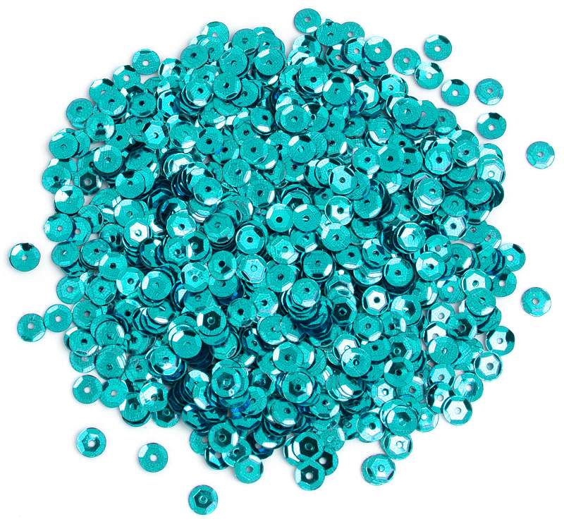 Cupped Sequins  Turquoise - Peacock