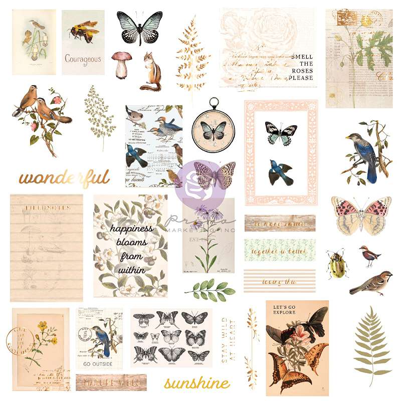 Nature Lover Cardstock Ephemera 38/Pkg Shapes, Tags, Words, Foiled Accents