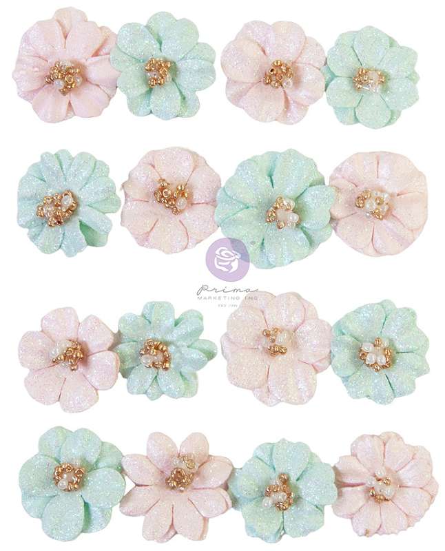 Prima Marketing Mulberry Paper Flowers Lovely Heart/Magic Love
