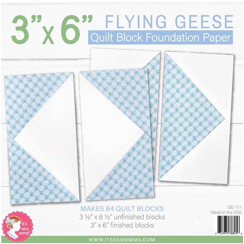 It's Sew Emma Quilt Block Foundation Paper-3"X6" Flying Geese