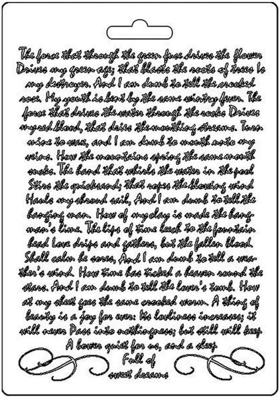 Stamperia Soft Maxi Mould A5 Manuscript, Calligraphy