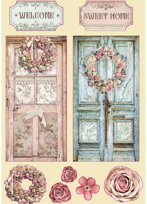 Stamperia Wooden Shapes A5 Home, Passion