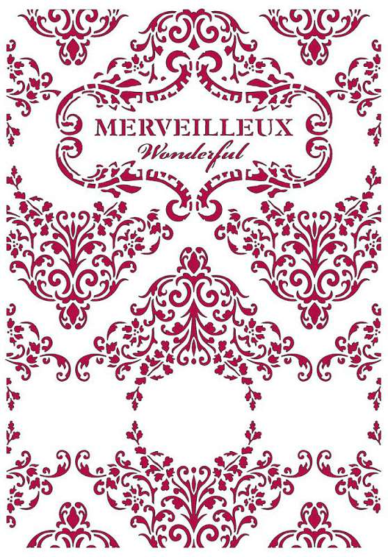 Stamperia Stencil G 8.27"X11.69" Sea Dream Wonderful, Romantic