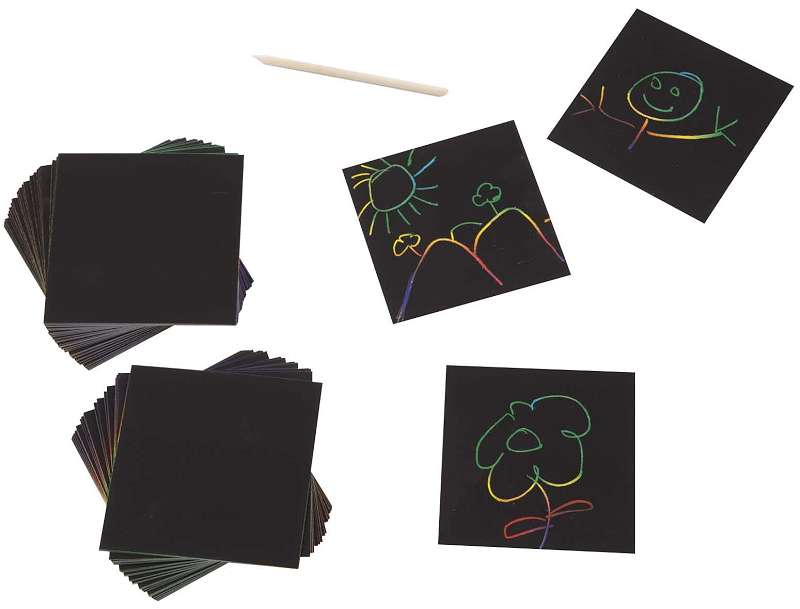 Rainbow Mini Scratch Art Notes 125/Pkg 