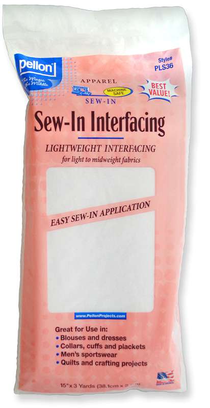 Pellon Sew-In Lightweight Non-Woven Interfacing White 15"X3yd