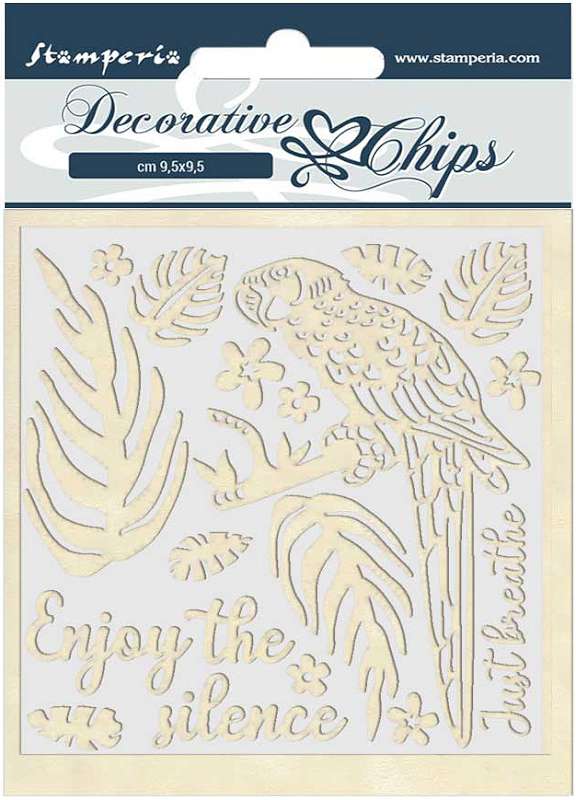 Stamperia Decorative Chips 5.5"X5.5"-Amazon Parrot