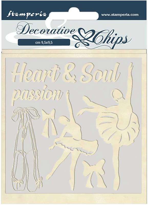 Stamperia Decorative Chips 5.5"X5.5"-Passion Dancer