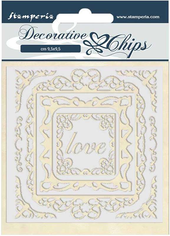 Stamperia Decorative Chips 5.5"X5.5"-Atelier Des Arts Love Frames