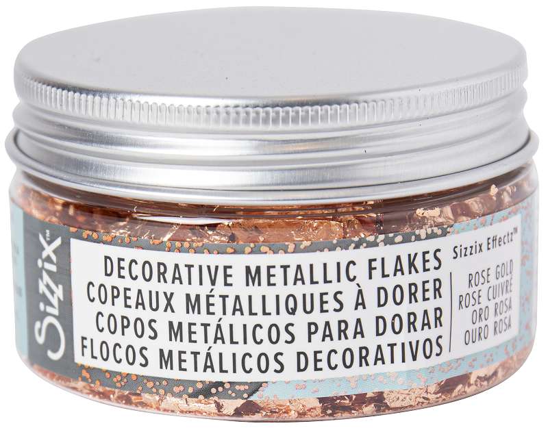 Sizzix Effectz Decorative Metallic Flakes 100ml Rose Gold