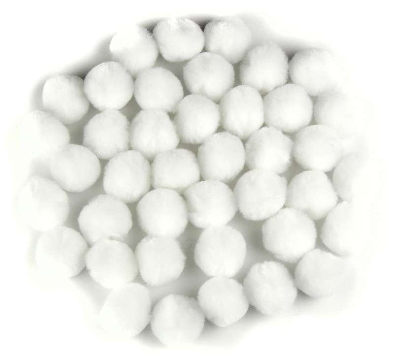 Touch Of Nature 1" Pom-Poms 40/Pkg White