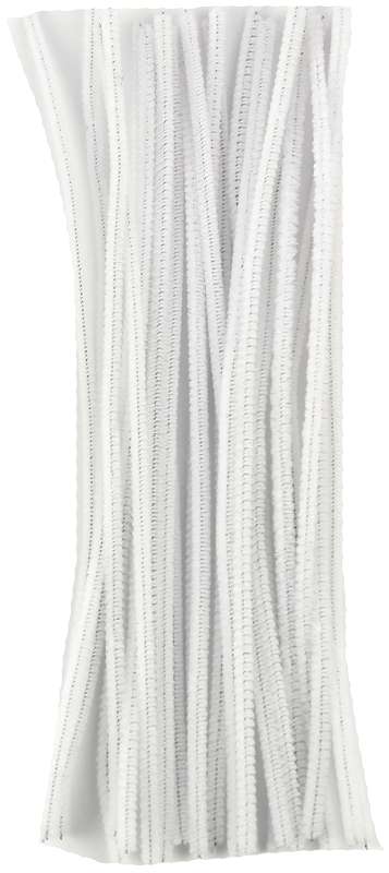 Touch Of Nature Chenille Stems 6mmx12" 25/Pkg White