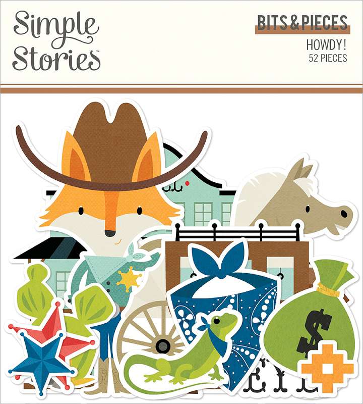Howdy! Bits & Pieces Die-Cuts 52/Pkg  
