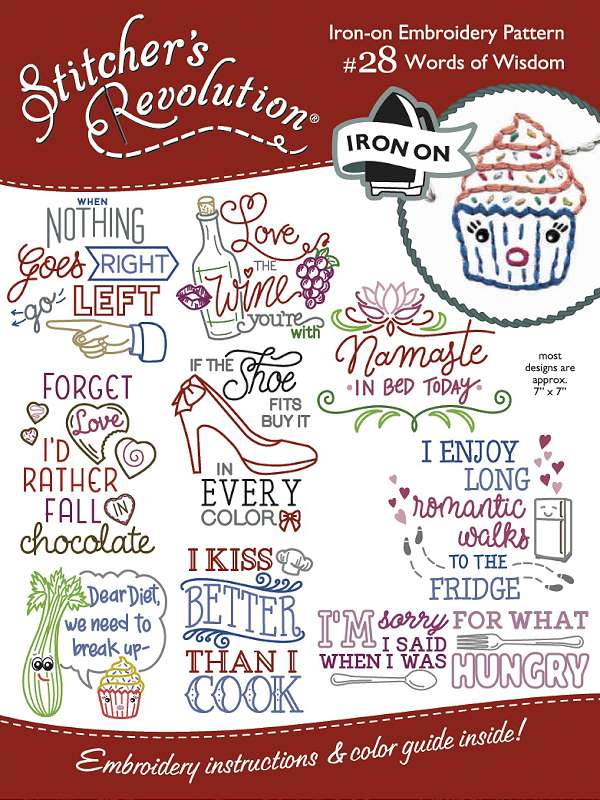 Stitcher's Revolution Iron-On Transfers Words Of Wisdom
