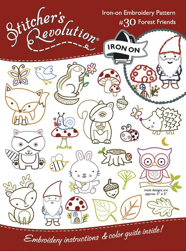 Stitcher's Revolution Iron-On Transfers Forest Friends