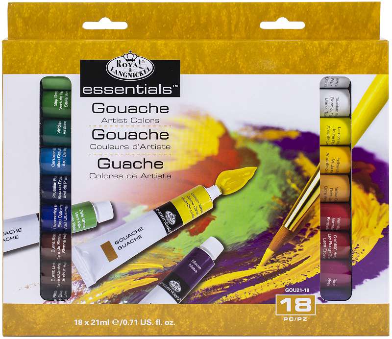Royal & Langnickel(R) Essentials(TM) Gouche Paint 21ml 18/Pkg