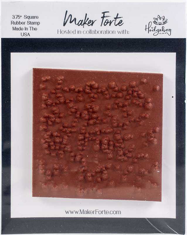 Maker Forte Red Rubber Stamps By Hedgehog Hollow 2.75"X2.75" Splatter Square #4